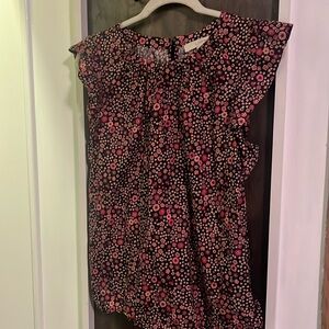 Loft  floral print sleeveless blouse size M